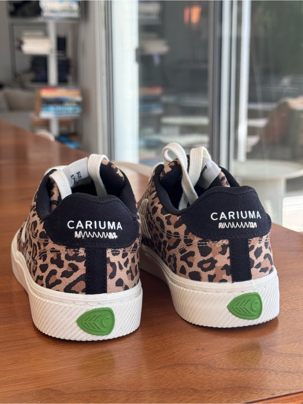 Cariuma Leopard Print Sneakers in Brown and Black - Picture 2 of 6